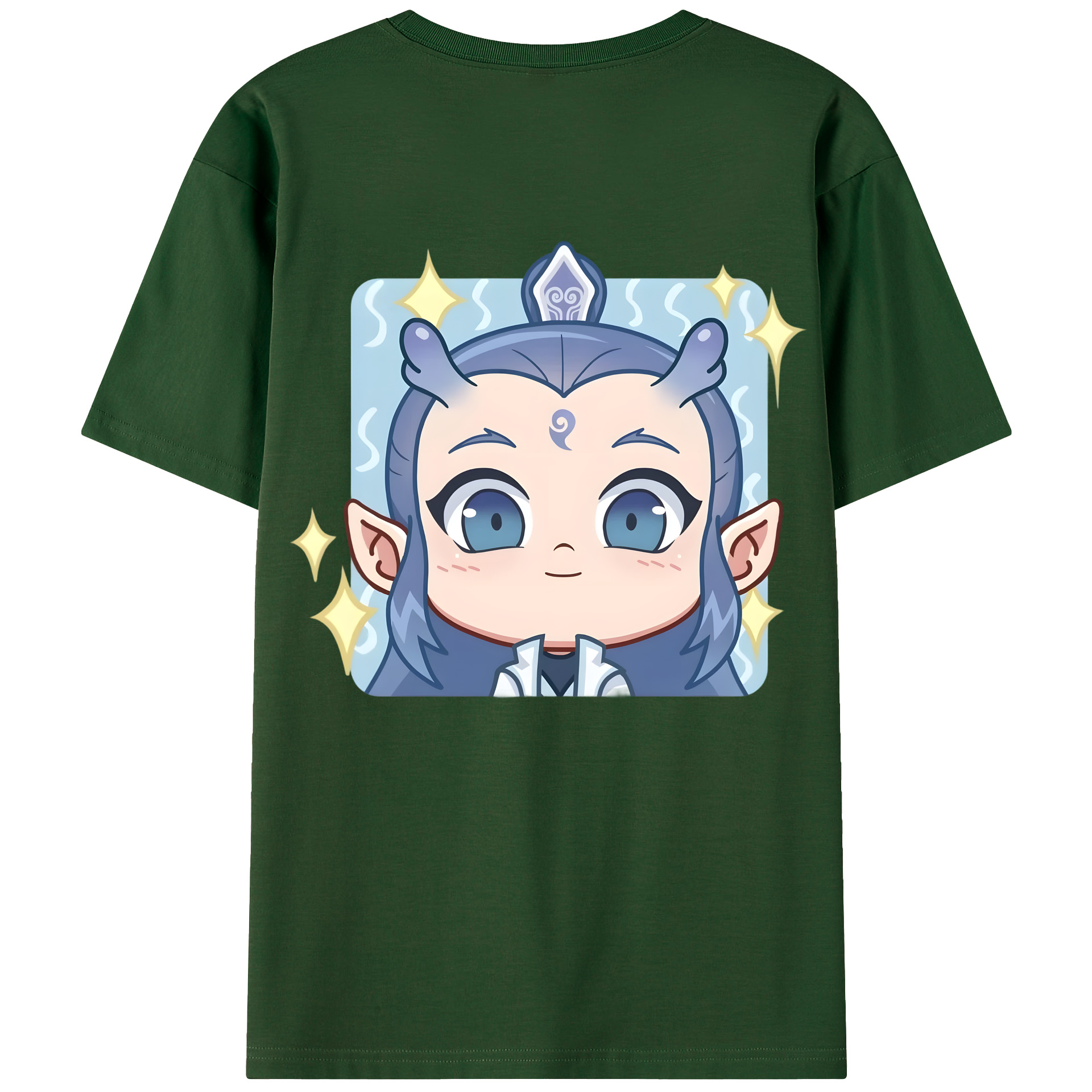 （画像用） Ne Zha 2 ナタ 魔童の大暴れ 綿100％半袖Tシャツ（背面プリント）
